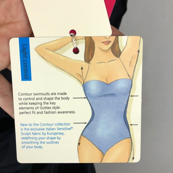 ❣️NWT❣️Black one piece Gottex contour swimsuit - Picture 4 of 5